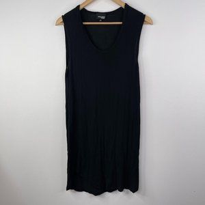WILFRED FREE Women Black Sleeveless Long Tank Tunic Dress